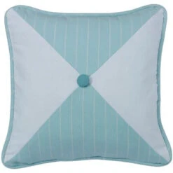 Catalina Reversible Accent Pillow - Aqua/White