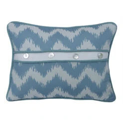 Catalina Chevron Oblong Pillow W/ Buttons
