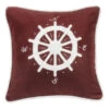 Prescott Compass Embroidery Pillow - Red