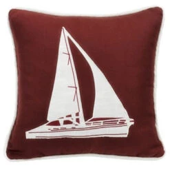 Monterrey Sailboat Neckroll - Red