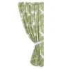 Capri Green & White Fern Single Panel Curtain