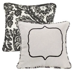 Augusta Matelassé Pillow W/Toile Trim