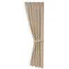 Laced Detail Linen Curtain - Tan