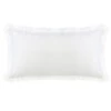 Linen And Lace Trim Pillow - Off-White