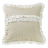 Ruffle Accent Pillow - Tan