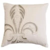 Embroidered Fleur-De-Lis Pillow