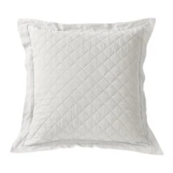 Diamond Quilted Euro Sham - Vintage White
