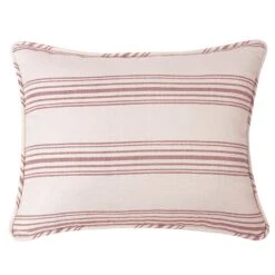 Prescott Stripe Pillow Shams - Red