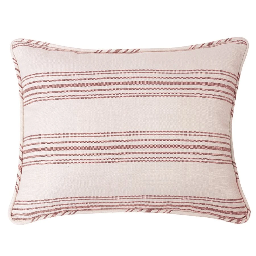 Prescott Stripe Pillow Shams - Red 1 Prescott Stripe Pillow Shams - Red