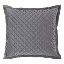 Velvet Diamond Quilted Euro Sham - 6 Colors -HiEnd Accents FB6300ES GR lg