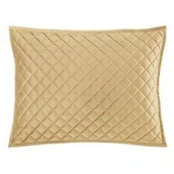 Velvet Diamond Quilted Pillow Shams - 6 Colors -HiEnd Accents FB6300PS GD lg