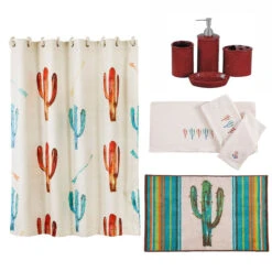 Cactus Bathroom Lifestyle Collection 21 Piece Set