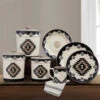 Chalet Aztec 19-Piece Dinnerware & Canister Set