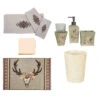 Desert Skull Floral Bathroom Accessory And Aztec Towel Set