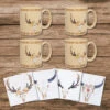 Desert Skull 8-Piece Mug And Coaster Set