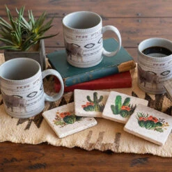 Free Spirit Mug And Cactus Coaster 8-Piece Set