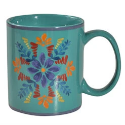 Bonita Mug And Coaster 8-Piece Set - Turquoise 7 Bonita Mug And Coaster 8-Piece Set - Turquoise -HiEnd Accents LF1937K2 3 lg