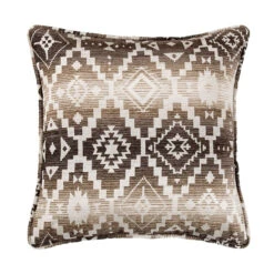 Chalet Aztec Euro Sham - Tobacco & Cream
