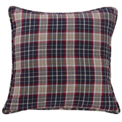 Plaid Euro Sham - Blue
