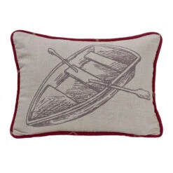 Printed Rowboat Pillow