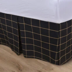 Windowpane Tailored Bed Skirt - King