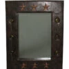 Faux Leather Star Wall Mirror