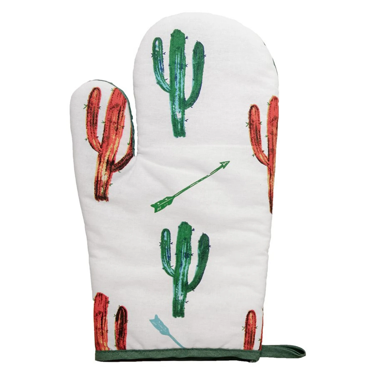 Colorful Cactus Printed Oven Mitts 1 Colorful Cactus Printed Oven Mitts