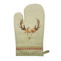 Desert Skull Floral Oven Mitts