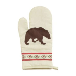 Aztec Bear Printed Oven Mitts