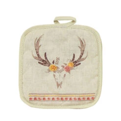 Desert Skull Floral Pot Holder Set