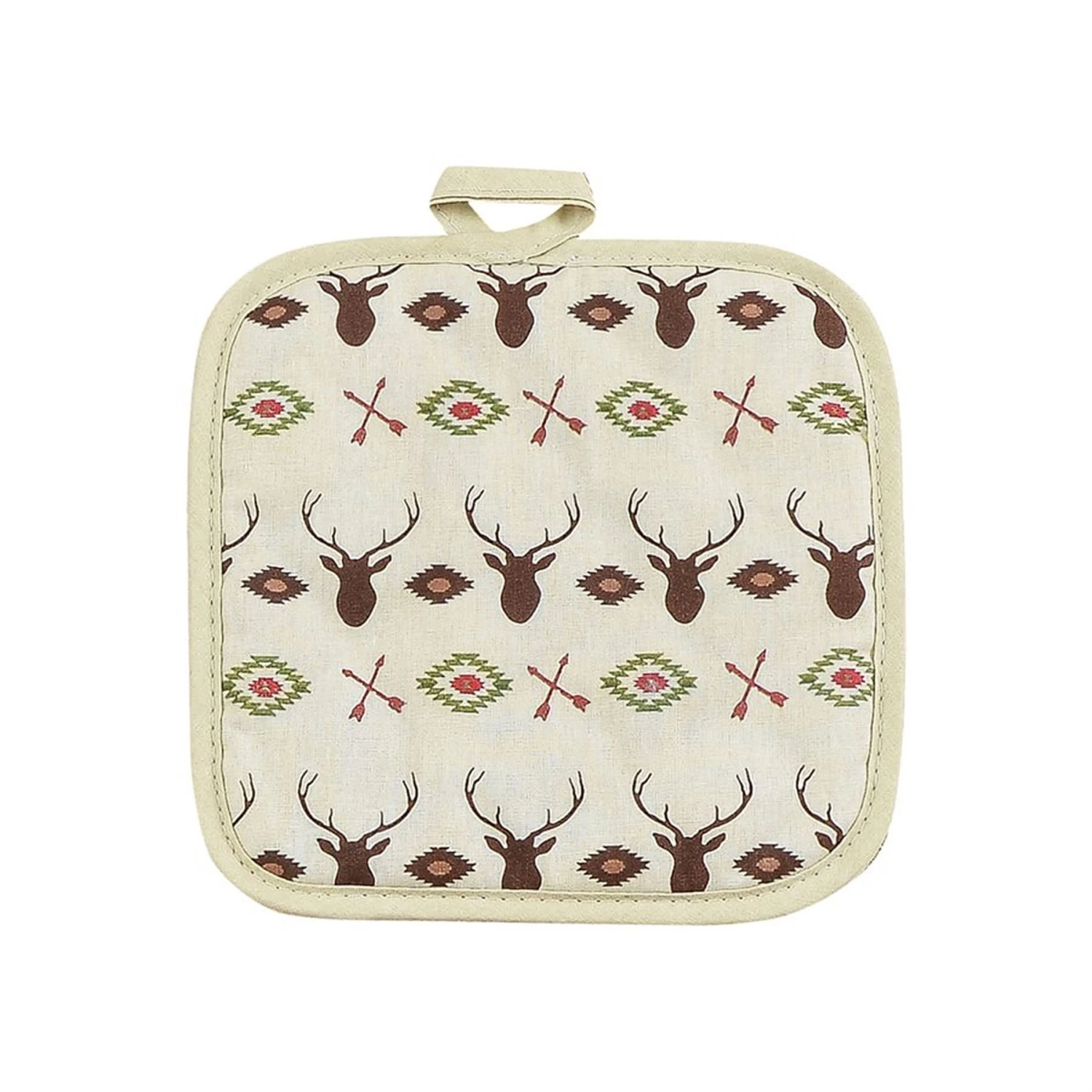 Aztec Deer Printed Pot Holder Set 1 Aztec Deer Printed Pot Holder Set