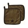 Embroidered Barn Star Potholder Set