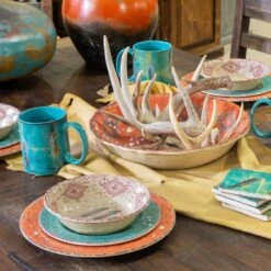 Feather 14-PC Melamine Dinnerware Set