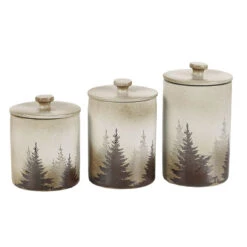 Clearwater Pines 21-Piece Dinnerware & Canister Set -HiEnd Accents PK1763 4 lg
