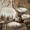 Clearwater Pines 21-Piece Dinnerware & Canister Set