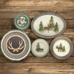 Joshua 14-Piece Melamine Dinnerware Set -HiEnd Accents PK191514 lg