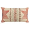 Aztec Burlap Pink Star Lumbar End Pillow