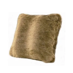 Faux Fur Wolf Throw Pillow