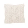 Cable Knit Soft Diamond Throw Pillow - Cream