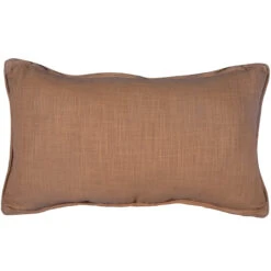Basket Weave Leather Pillow W/Studs - Soft Tan -HiEnd Accents PL5010 4 lg