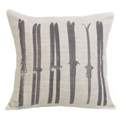 Printed Ski Throw Pillow