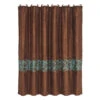 Wyatt Turquoise Scroll Shower Curtain