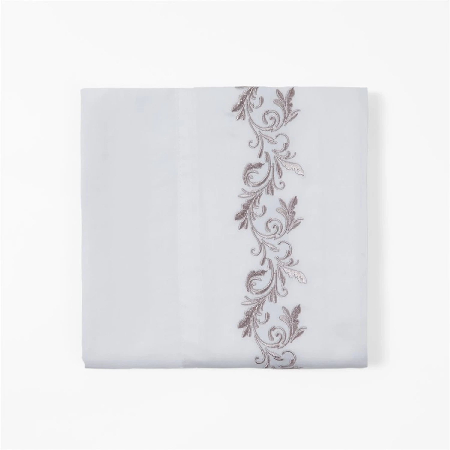 350 Thread Count Scroll Embroidery Sheet Set - White 3 350 Thread Count Scroll Embroidery Sheet Set - White - Image 3