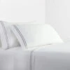 350 Thread Count Embroidered Stripe Sheet Set - Gray