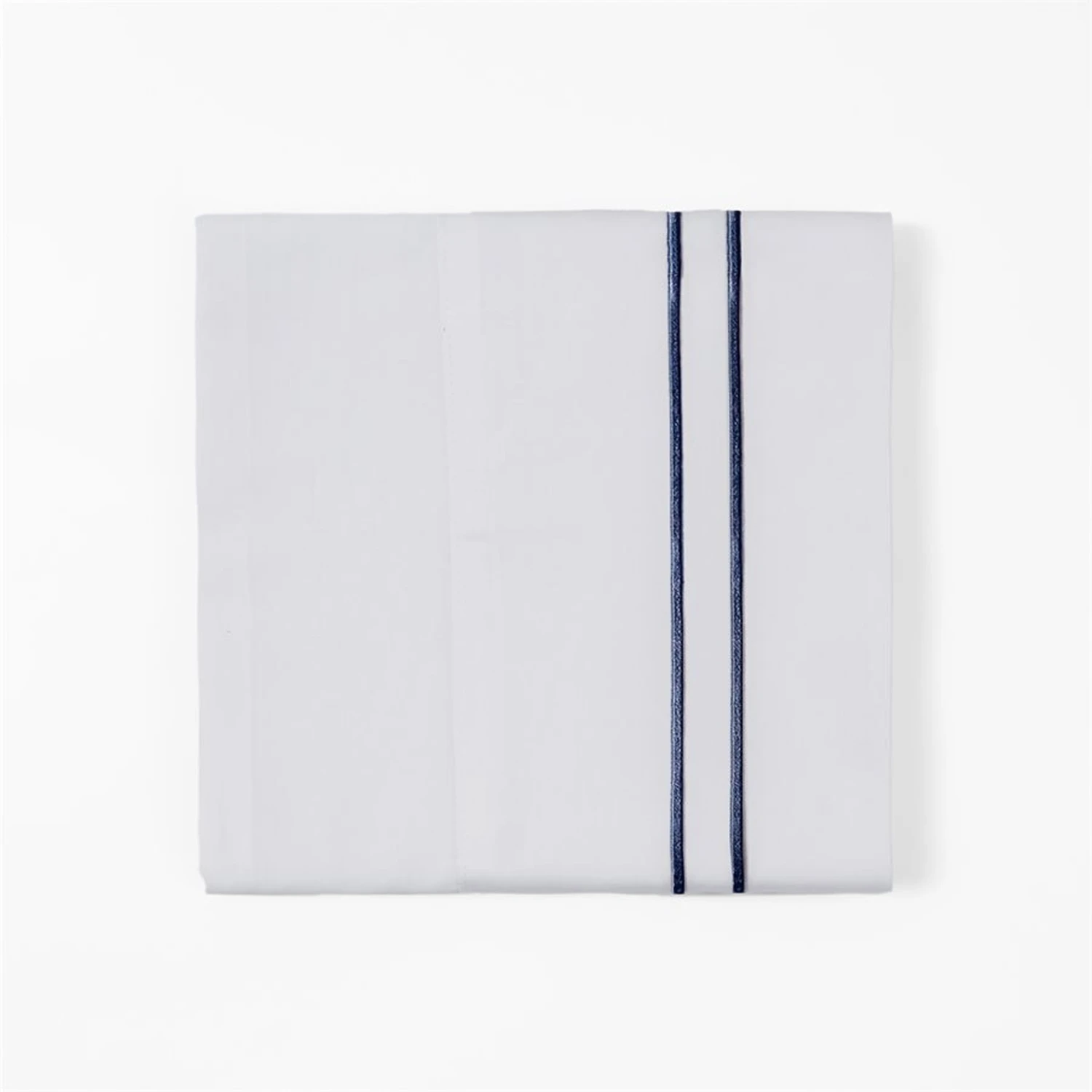 350 Thread Count Embroidered Stripe Sheet Set - Navy 3 350 Thread Count Embroidered Stripe Sheet Set - Navy - Image 3