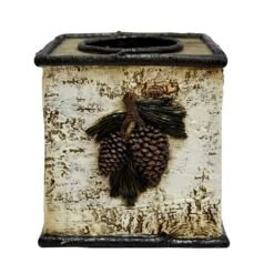 Birch Pinecone Tissue Box