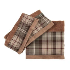 Huntsman Plaid 3-Piece Bath Towel Set - Mocha