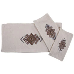 Sedona Aztec 3-Piece Bath Towel Set - Cream