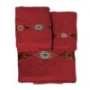 Embroidered Navajo Towel Set - Red