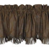 Faux Tooled Leather Valance